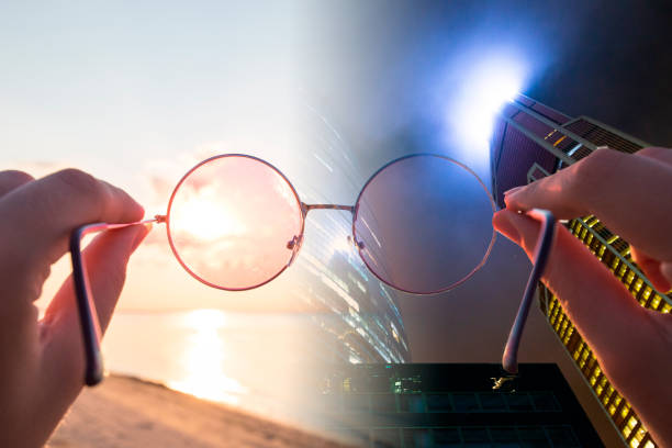 Anti-reflective Zeiss BlueProtect eyeglass lenses