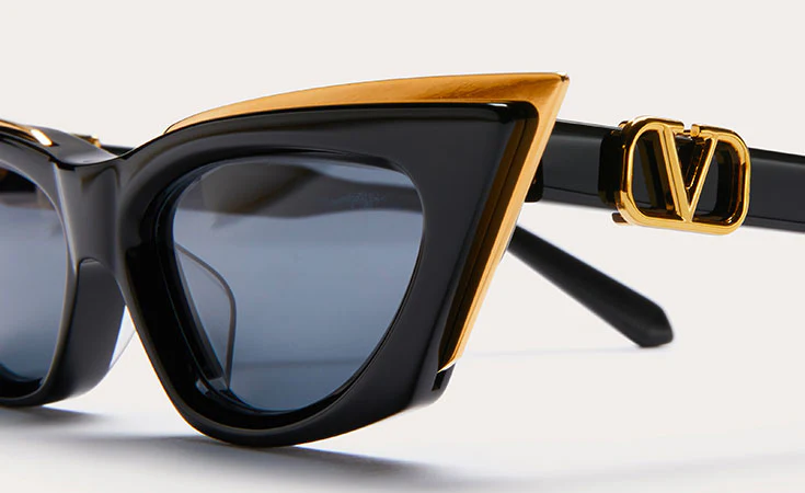 Luxury Italian Valentino eyewear display in Kerala showroom