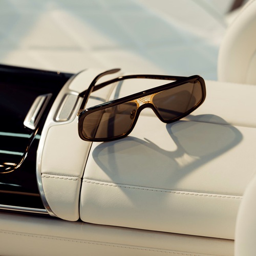 Stylish Mercedes-Benz sunglasses with UV protection lenses